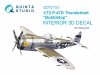Quinta Studio QD72153 P-47D Thunderbolt Bubbletop 3D-Printed coloured Interior on decal paper (Tamiya) 1/72